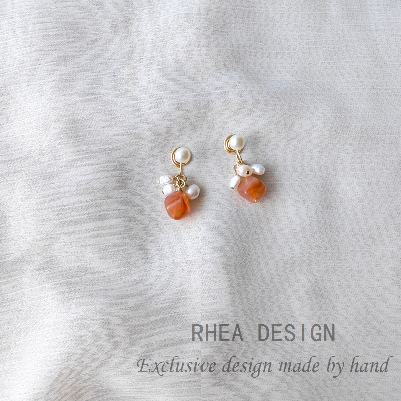 天然白色珍珠耳环女士复古 超好看独特漂亮耳饰高级感小众耳夹