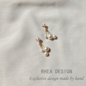 人造珍珠流苏耳环复古国风 秋冬天耳饰轻奢高级感 无耳洞耳夹耳钉