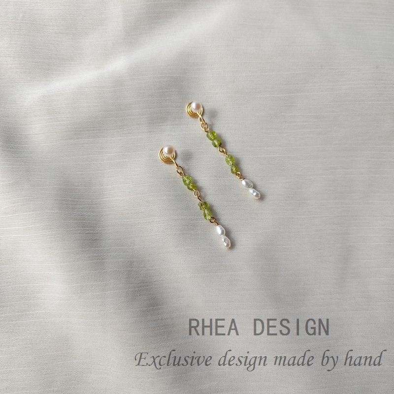 纤细温柔长款天然石流苏珍珠耳环小众高级感耳饰 无耳洞耳夹