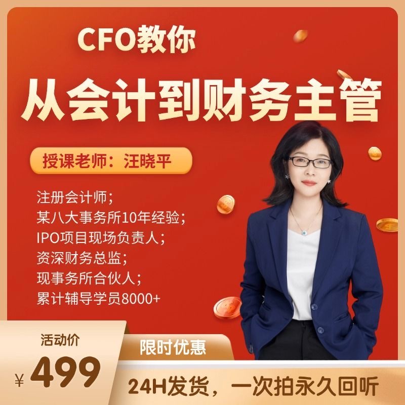 上市公司财务总监手把手教从会计到财务主管蜕变实操