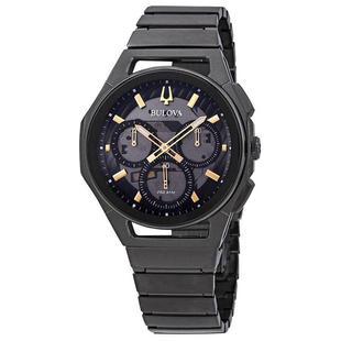 宝路华深灰色男正品 Bulova Chronograph 潮流腕表复古经典 Curv