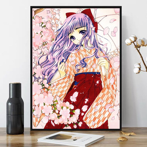 卡通动漫女孩5d钻石画大道寺知世