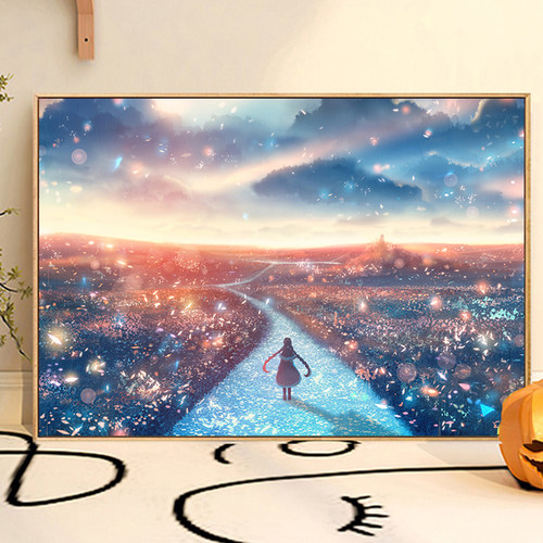 卡通唯美星空风景钻石画2026新款手工5d点贴钻十字绣客厅卧室满钻