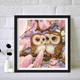 可爱动物钻石画满钻新款 2025小幅简单猫头鹰贴钻十字绣卧室儿童房