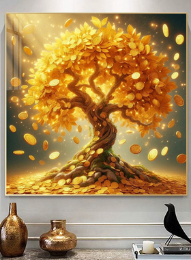 钻石画2025新款金币摇钱树手工5d点贴钻十字绣发财树客厅餐厅满钻