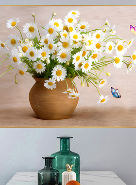 小清新雏菊5d钻石画客厅餐厅全钻