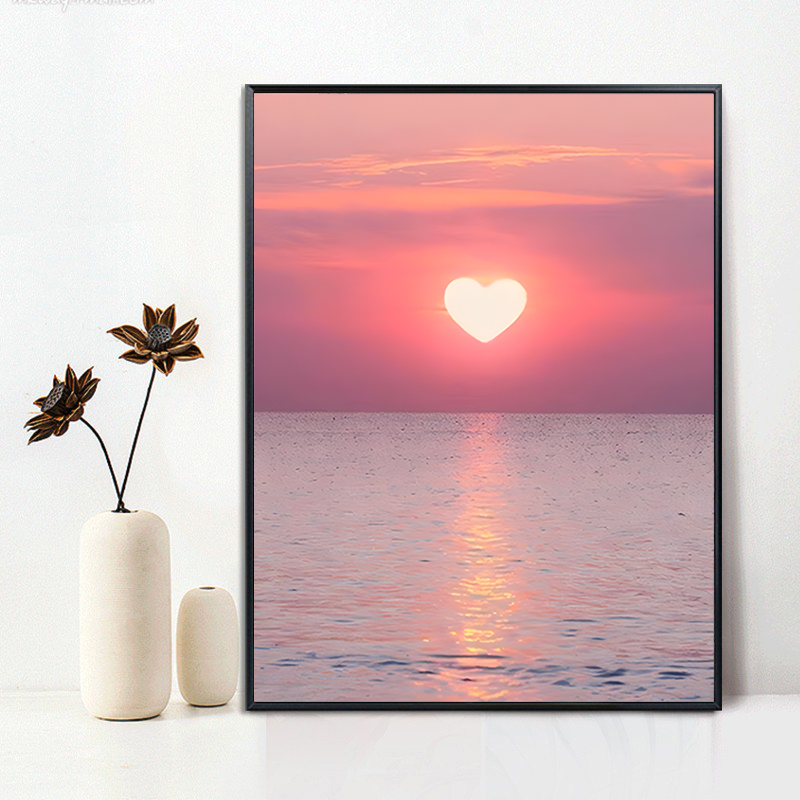 粉色少女心卧室钻石画北欧轻奢风