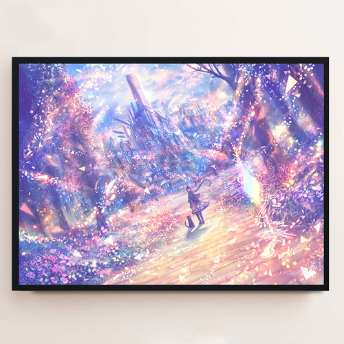 梦幻风景手工钻石画学生卧室水钻