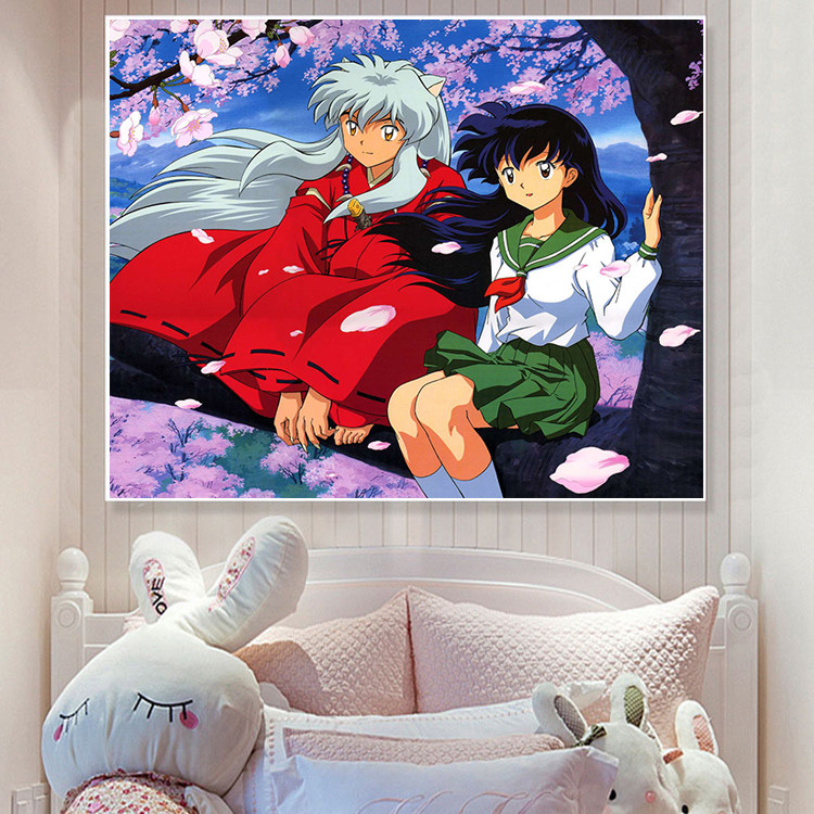 2025新款日本动漫钻石画犬夜叉风景点钻十字绣客厅卧室砖石秀满钻,居家布艺,钻石绣,淘宝优惠券,粉丝福利购,淘宝优惠卷