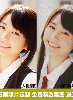 钻石画定制真人照片2025新款情侣宝宝婚纱照手工点贴钻十字绣满钻