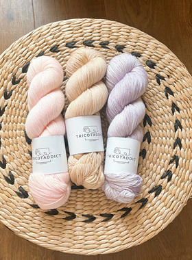 tricotaddict手染线100g400m四股拧4plyfingering粗细100%羊毛