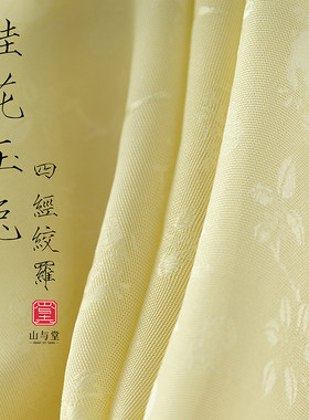 云绫桂花玉兔21姆米桑蚕丝四经绞罗春夏布料女士连衣裙服装面料