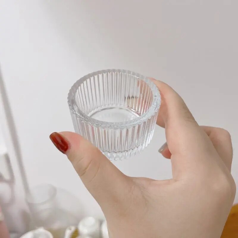 IKEA宜家芬斯马克小圆蜡烛托玻璃杯托蜡烛台浪漫生日烛光晚餐