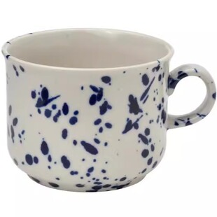 新品宜家西维希达 大杯,图案蓝色40 厘升马克杯咖啡杯子国内代购