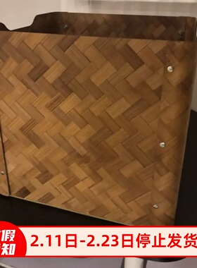 宜家布丽格 盒，竹/褐色，32x35x33 收纳筐配卡莱克架子国内代购