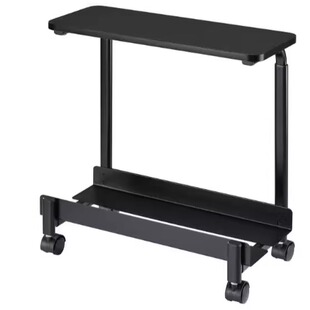 宜家洛内斯佩电脑主机托架带脚轮与搁板黑色50x27电脑底座托盘