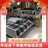 Рама кровати с хеннисом ikea ikea, белая краска, односпальная кровать 120x200 с кровати с домашними покупками
