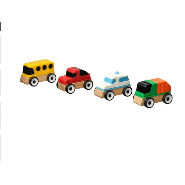 利乐宝车玩具4件套，跑车/校车