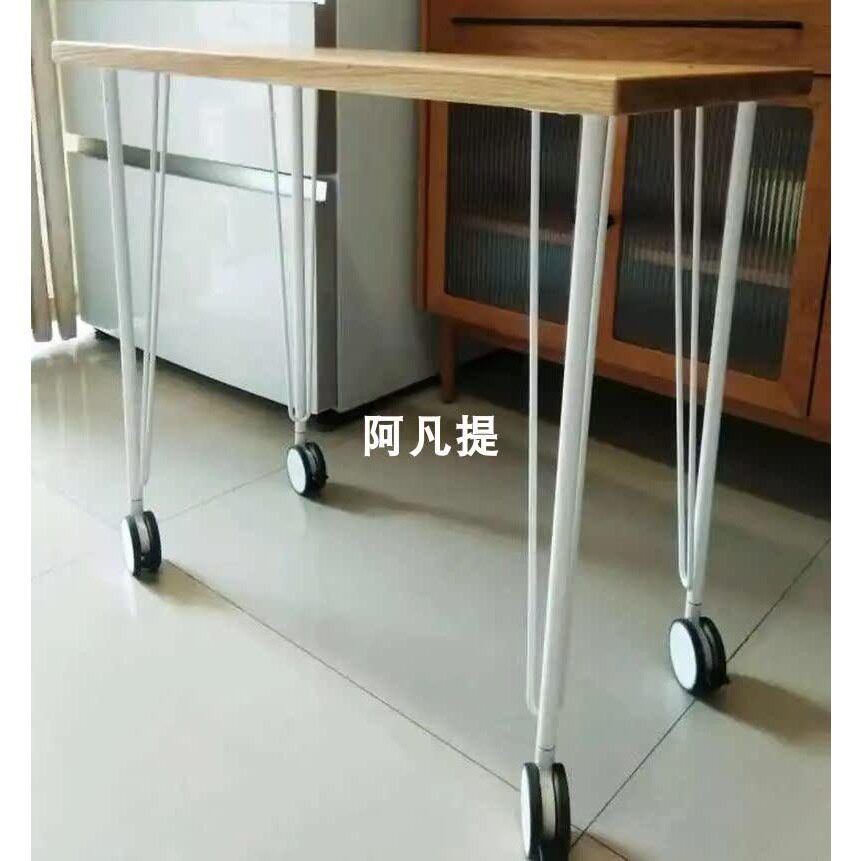 上海IKEA宜家克瑞尔附脚轮桌腿, 白色国内代购