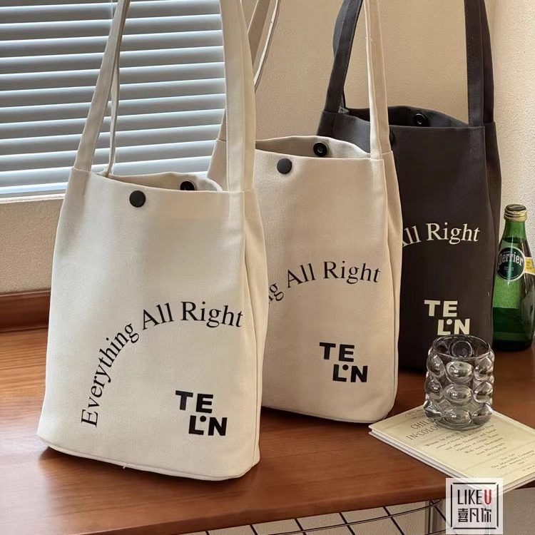 原创设计韩版简约字母通勤帆布托特文艺休闲百搭学生手提单肩包袋,箱包皮具/热销女包/男包,通用款女包,淘宝优惠券,粉丝福利购,淘宝优惠卷