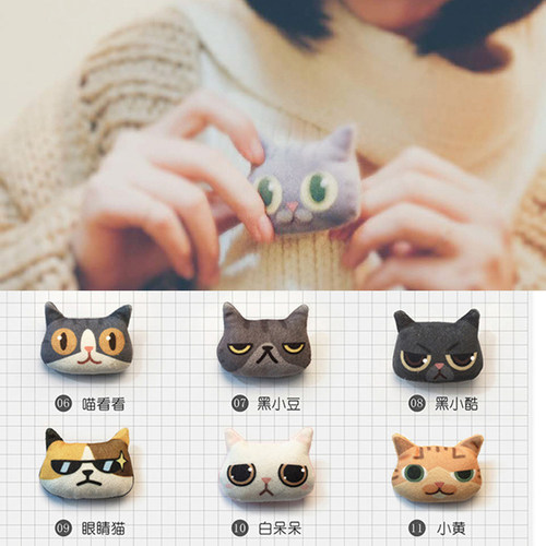 秋冬猫来了新款卡通可爱学生胸章