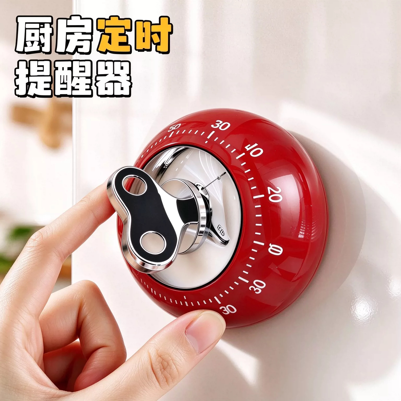 厨房计时器烘焙煲汤定时提醒器可视化时间管理闹钟倒计时磁吸吸附