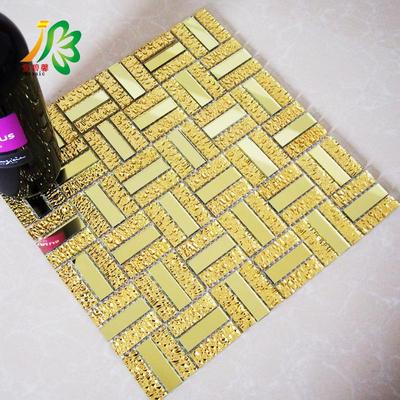 HOT堂碧馨单颗粒1548mm金镜钻玻璃马赛克背景墙贴瓷砖吧台KTV建材