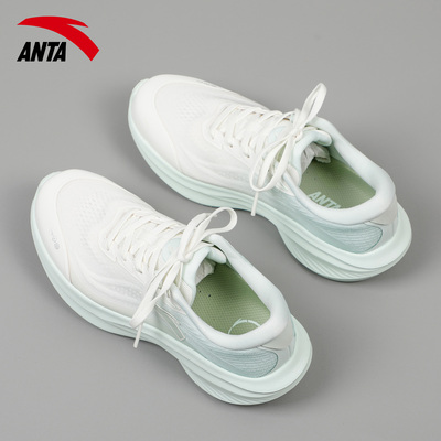 安踏叶子女跑鞋春季轻质缓震