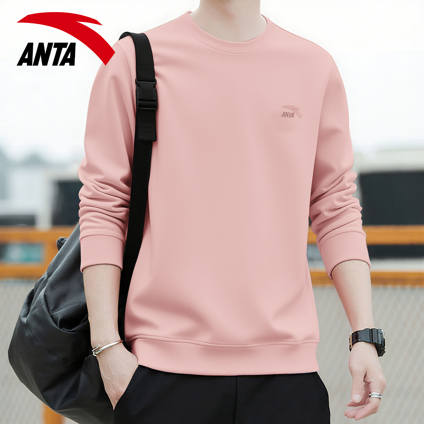 安踏2025新款男士圆领卫衣