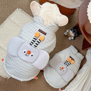 冬季新款法斗巴哥斗牛犬衣服加厚保暖舒适马甲可爱搞笑棉服外套潮