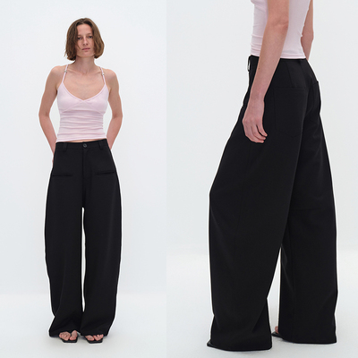 EMPTYPAGE黑/白西装休闲裤