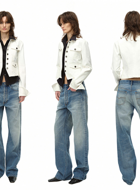 EMPTY PAGE基础款浅蓝色百搭牛仔裤