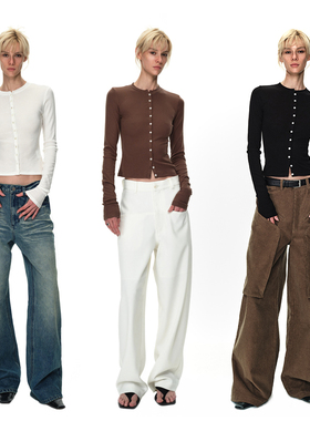 EMPTY PAGE黑/白/咖色天丝羊毛修身弹力打底衫显瘦百搭针织衫T恤