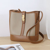 水桶包女2026新款 头层牛皮高级女士包包通勤真皮大容量单肩斜挎包