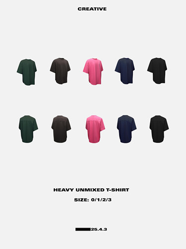 25.4.3 AW23 HEAVY UNMIXED T- SHIRT 重磅短袖