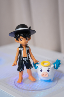 梦幻西游青花瓷系列树脂手办天使猪猪恶魔猪猪小驴九尾冰狐