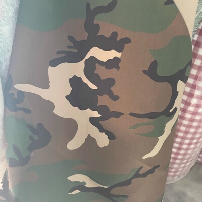 天然纯棉迷彩布料大花手工衣服工装服装上衣裤子面料百分百纯棉布
