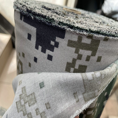 加厚涤棉迷彩布料衣服装上衣裤子面料手工环保耐用无静电带静电丝