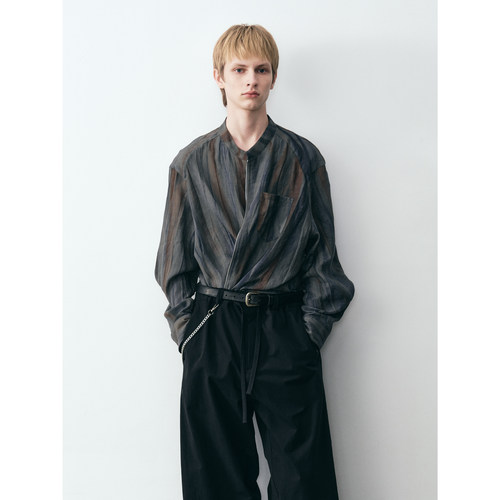 GRAINMUSTARD 「Plant-Dyed Ramie Shirt」 铁锈染苎麻拉链衬衫
