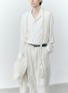 GRAINMUSTARD 提花极简高级感宽松衬衫小众软糯文艺质感衬衣