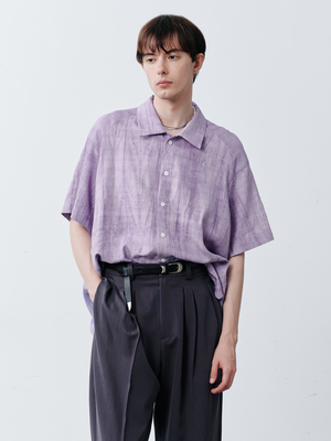 GRAINMUSTARD炒色短袖衬衫