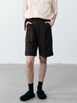 GRAINMUSTARD系带高腰短裤