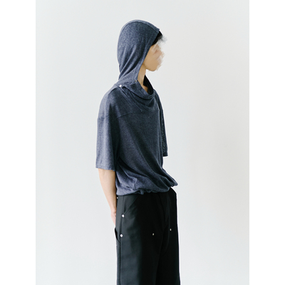 GRAINMUSTARD 「Hooded T-Shirt」 连帽荡领宽松休闲针织T恤