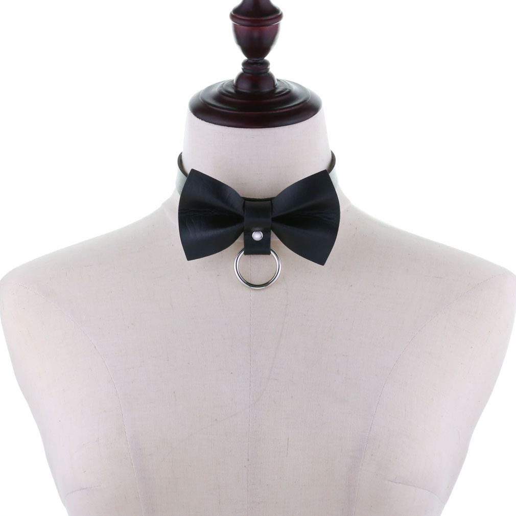 THEYLIVE 领带项圈 蝴蝶结朋克暗黑风吊环 原宿气质时尚颈链配饰