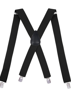 THEYLIVE 男士背带 4夹设计 弹力松紧长度可调节 X型 多色 3.5cm