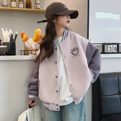 女童外套春秋棒球服上衣初中生