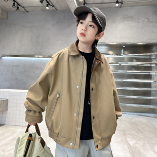 童装男童夹克外套春装2026新款儿童中大童男孩春秋上衣帅气初中生