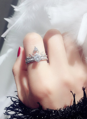 旋转高级感开口戒指抖音网红同款