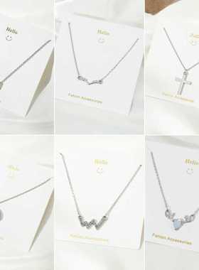 气质2024新款简单锁骨链花朵珍珠