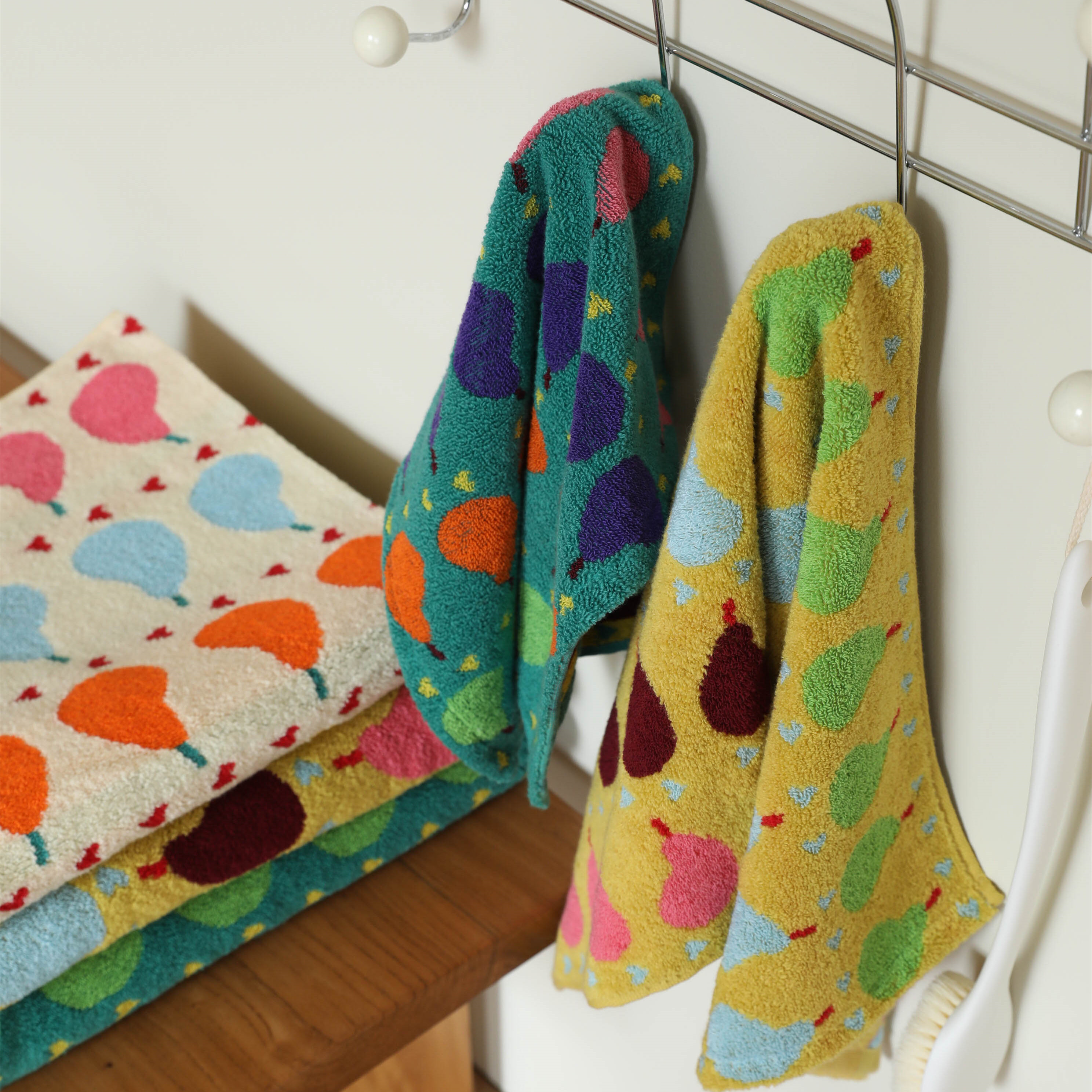 水果鸭梨全棉柔软吸水毛巾浴巾